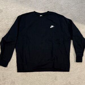 Nike Men's Classic Black Crewneck Sweater